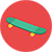 A green skateboard