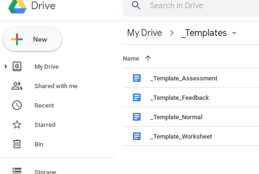 Drive templates